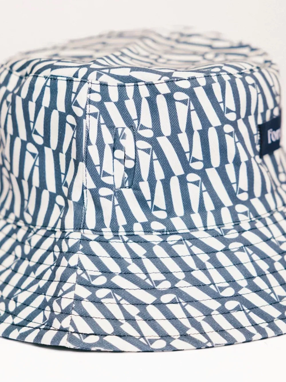 🆕 NWOT FORE ALL AUSTI Bucket Hat Logo Preppy Navy White Cotton Golf SUN BLOCK